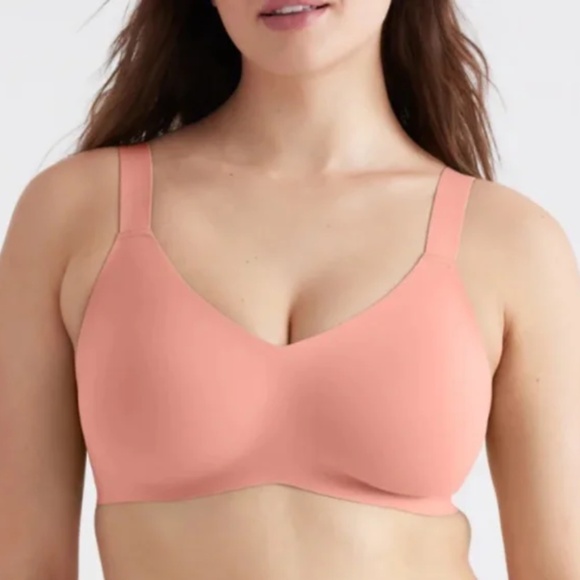 Knix Evolution V-neck Padded Bra Sz 6+ Pink Ginger - Picture 1 of 9